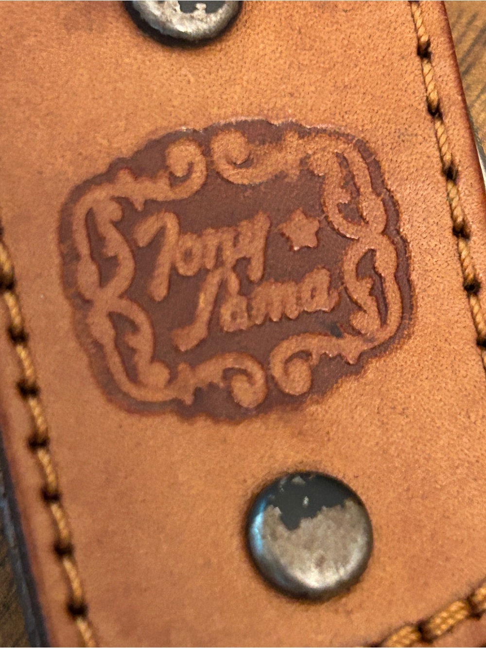 Vintage Tony Lama Brown Leather Braided Belt with Silver Concho Buckle - Picture 6 of 6